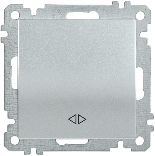Выключатель 1-клавишный перекрестный ВС10-1-3-Б 10А BOLERO серебряный | код EVB13-K23-10 | IEK